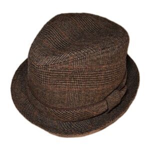 Goodfellow & Co Fedora Hat Brown Plaid Short Brim